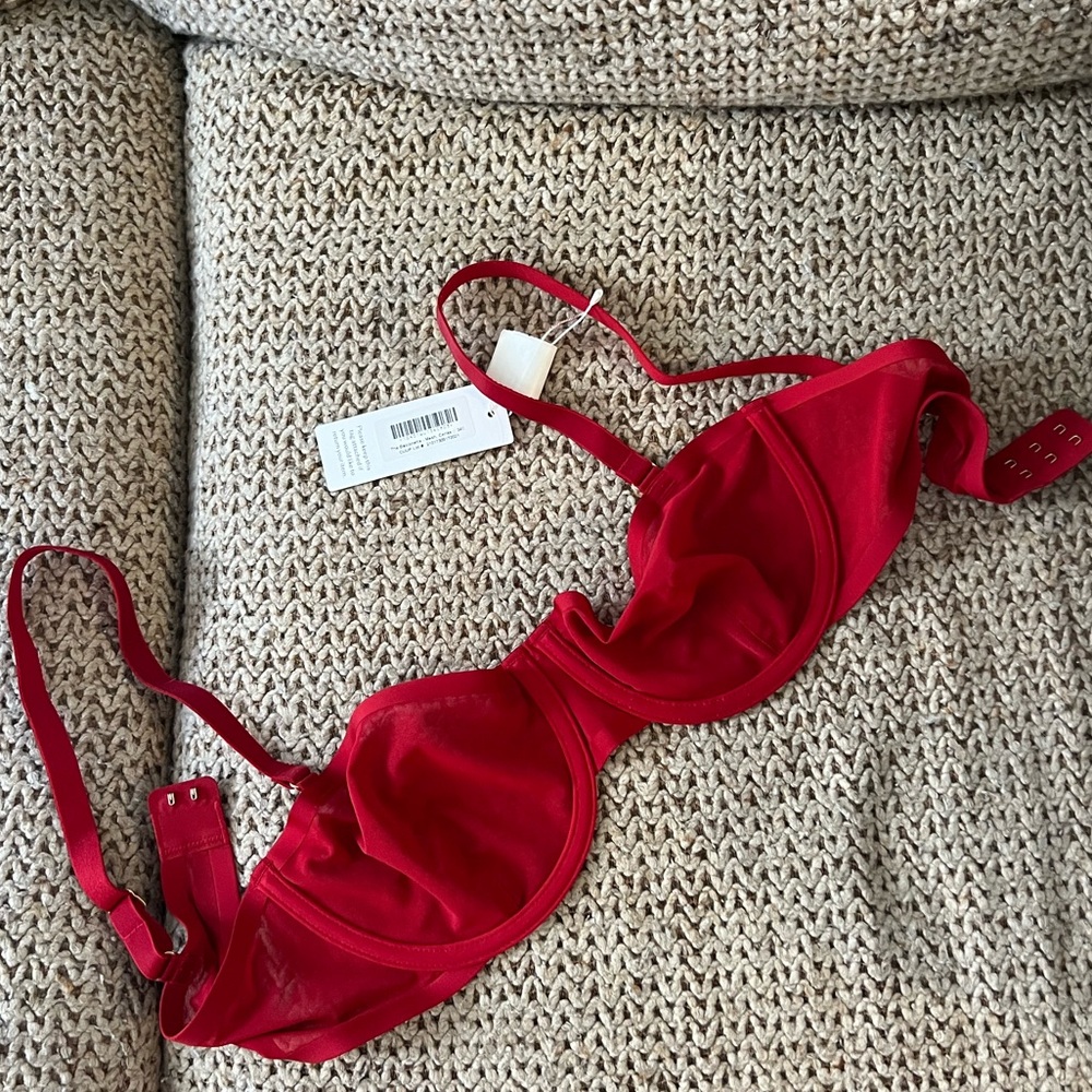 Cuup balconette bra in red cerise brand new